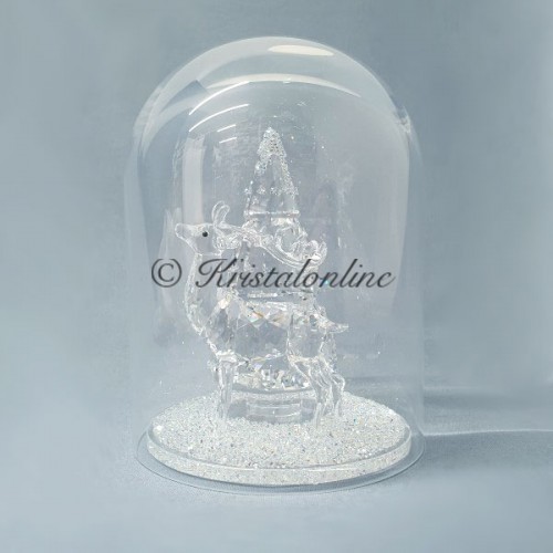 Swarovski Kristal | Kerst | Vrolijk Kerstfeest | Stolp Sneeuwbol - Dennenboom en Hert | 5403173